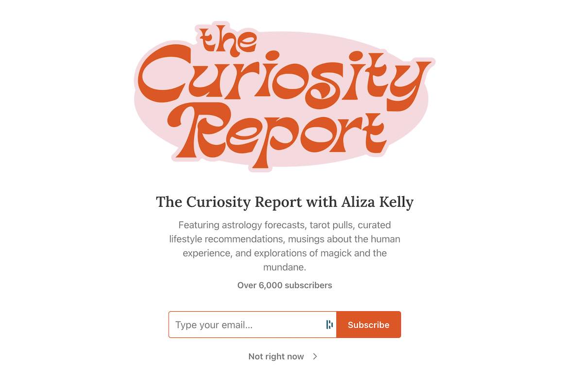 curiosity report